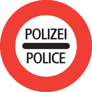 2.52-D-F - Polizei – Stopp (Deutsche und Französische Variante) Verkehrsschild
