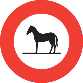 2.12 - Prohibición de animales señal de tráfico
