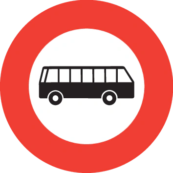 2.08 - Prohibición de autobuses señal de tráfico