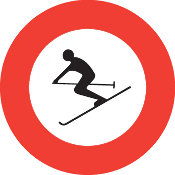 2.15.1 - Prohibición de esquiar señal de tráfico