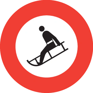 2.15.2 - Prohibición de trineos señal de tráfico