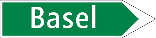 4.31 - Wegweiser zum Ziel über Autobahn-/Schnellstraßenroute Verkehrsschild