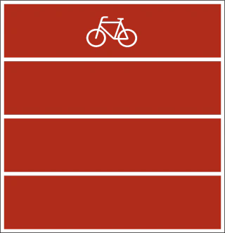 4.50.5 - Wegweiser für eine bestimmte Art (hier für Fahrräder) Verkehrsschild