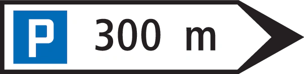 4.46 - Wegweiser zu Parkplätzen Verkehrsschild