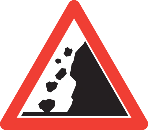 1.13 - Caída de rocas señal de tráfico