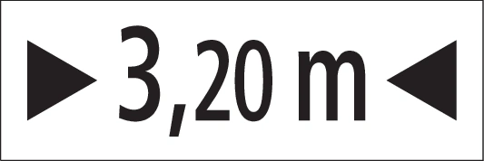 5.15 - Breite der Fahrspur/Straße Verkehrsschild