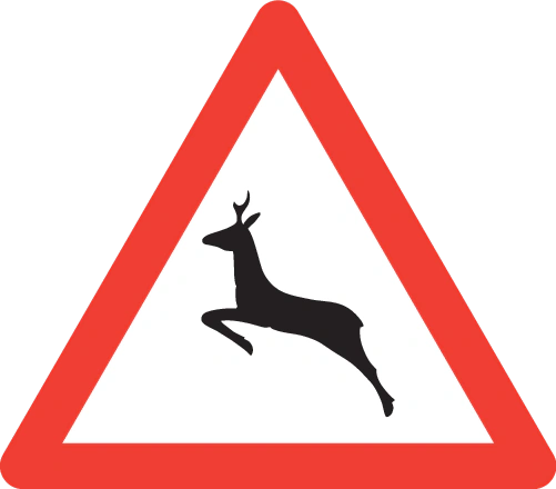 1.24 - Wildwechsel Verkehrsschild