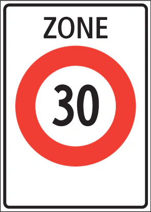 2.59.1-D-F - Zonenregelungszeichen 2.59.1 (deutsche und französische Variante) Verkehrsschild