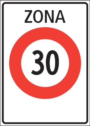 2.59.1-I - Zonen-Regelzeichen 2.59.1 (italienische Variante) Verkehrsschild