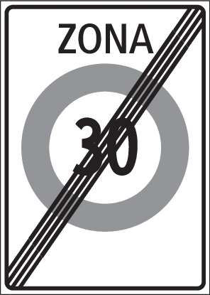 2.59.2-I - Zonenregelzeichen 2.59.2 (italienische Variante) Verkehrsschild