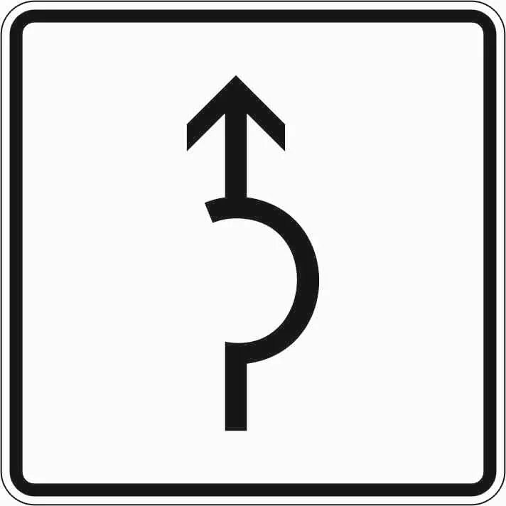 1000-34 - Señal de desvío semicircular señal de tráfico