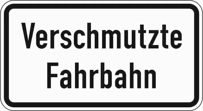 1007-35 - Fahrbahn verschmutzt señal de tráfico