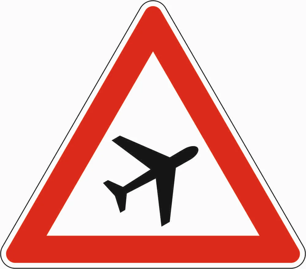 101-20 - Operaciones aéreas - instaladas a la izquierda señal de tráfico