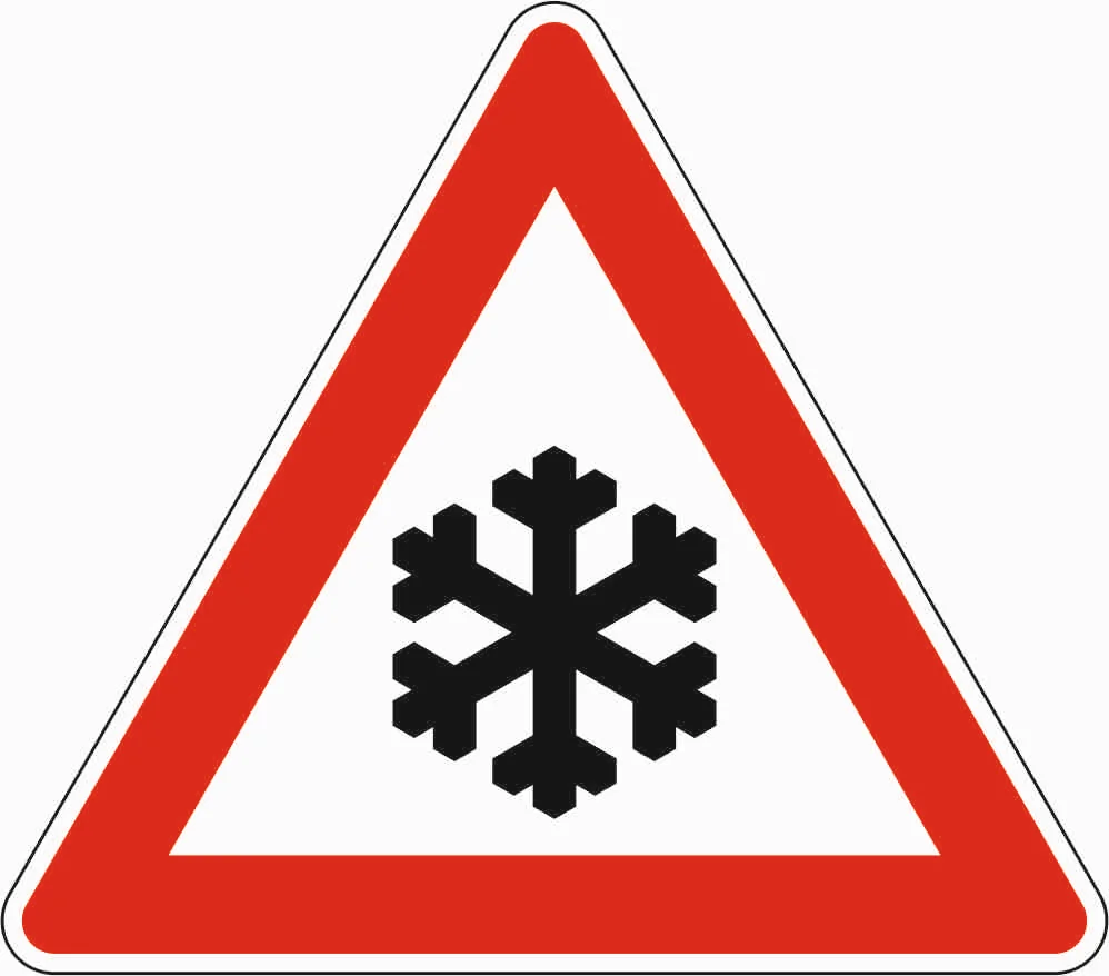 101-51 - Nieve o hielo señal de tráfico