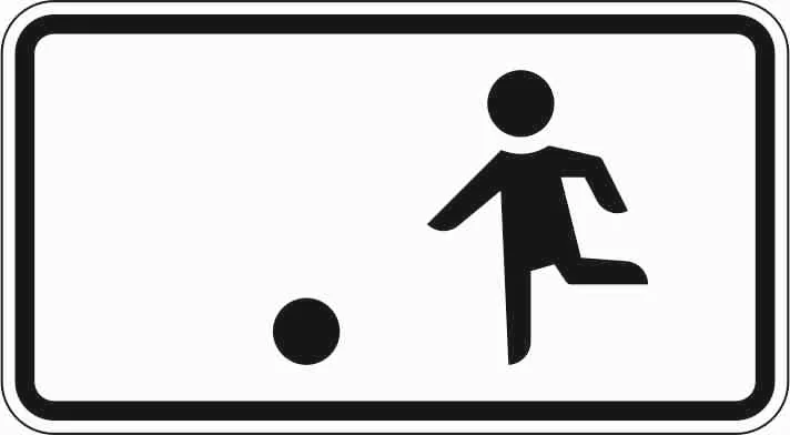1010-10 - Se permite a los niños jugar también en la calzada y el arcén señal de tráfico