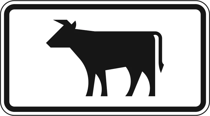 1010-55 - Paso de ganado señal de tráfico