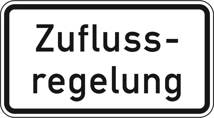 1012-37 - Zuflussregelung Verkehrsschild