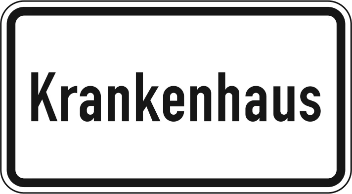 1012-53 - Krankenhaus Verkehrsschild