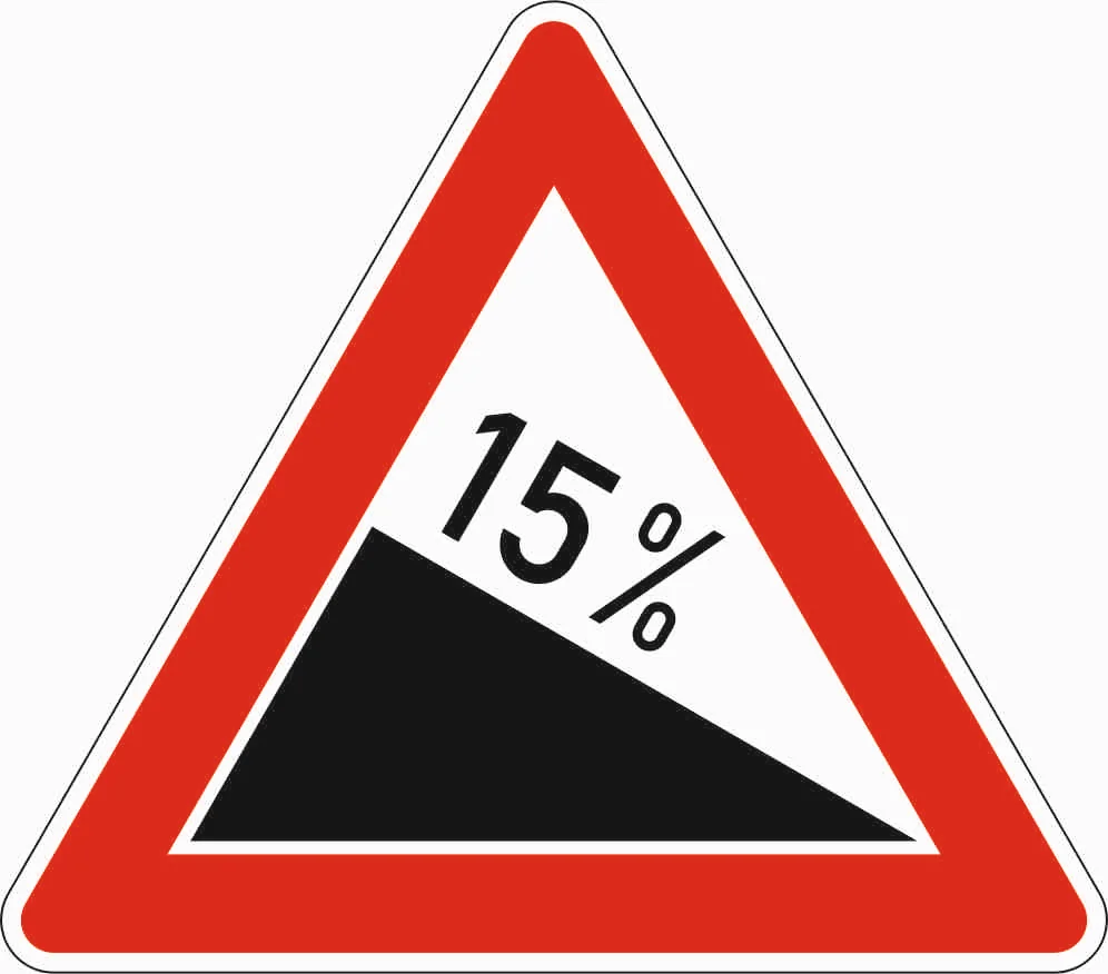 108-15 - Descenso 15% señal de tráfico