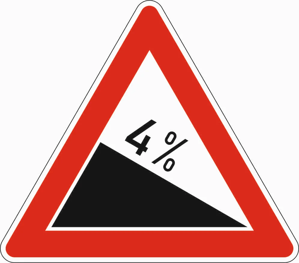 108-4 - Descenso 4% señal de tráfico