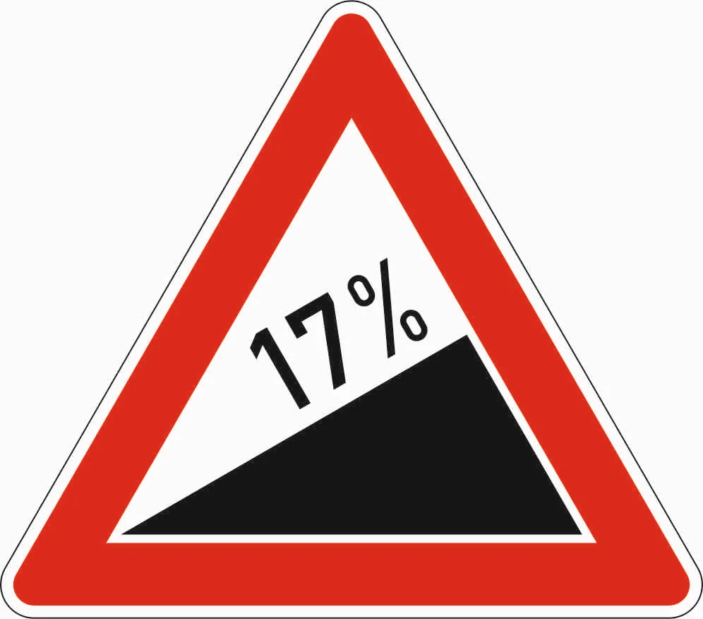 110-17 - Pendiente 17% señal de tráfico