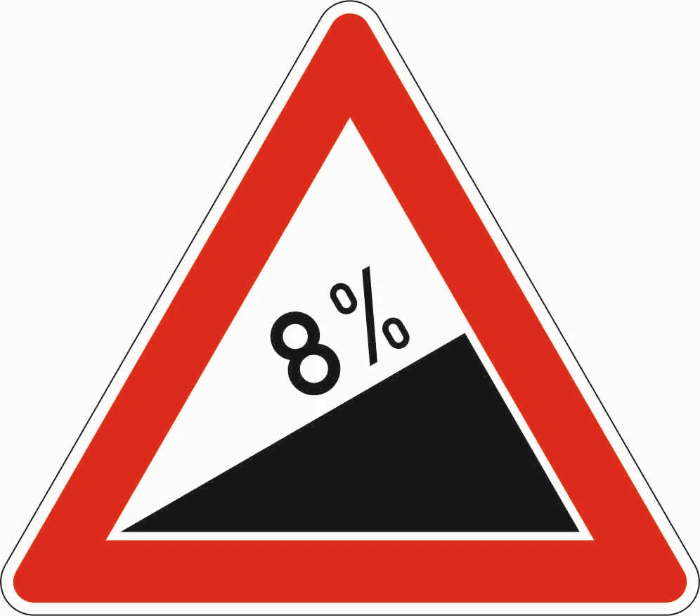 110-8 - Pendiente 8% señal de tráfico