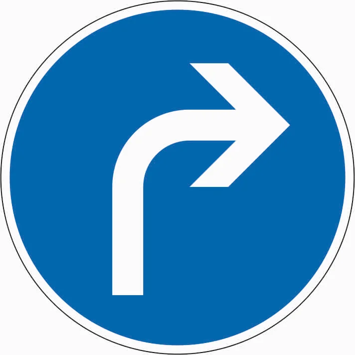 209 - Dirección obligatoria - derecha señal de tráfico
