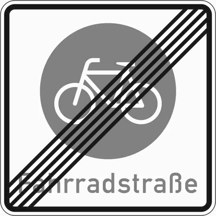 244.2 - Ende einer Fahrradstraße Verkehrsschild