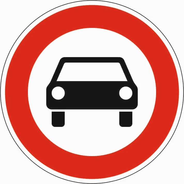 251 - Prohibido vehículos a motor señal de tráfico