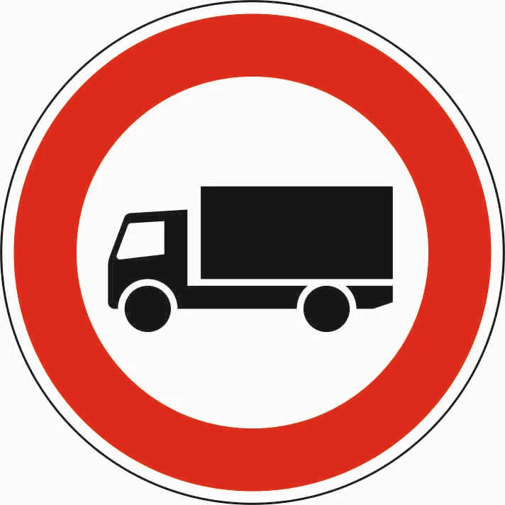 253 - Keine Kraftfahrzeuge über 3,5 t Verkehrsschild
