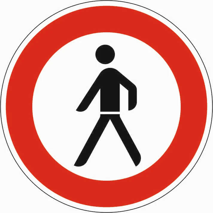 259 - Keine Fußgänger Verkehrsschild