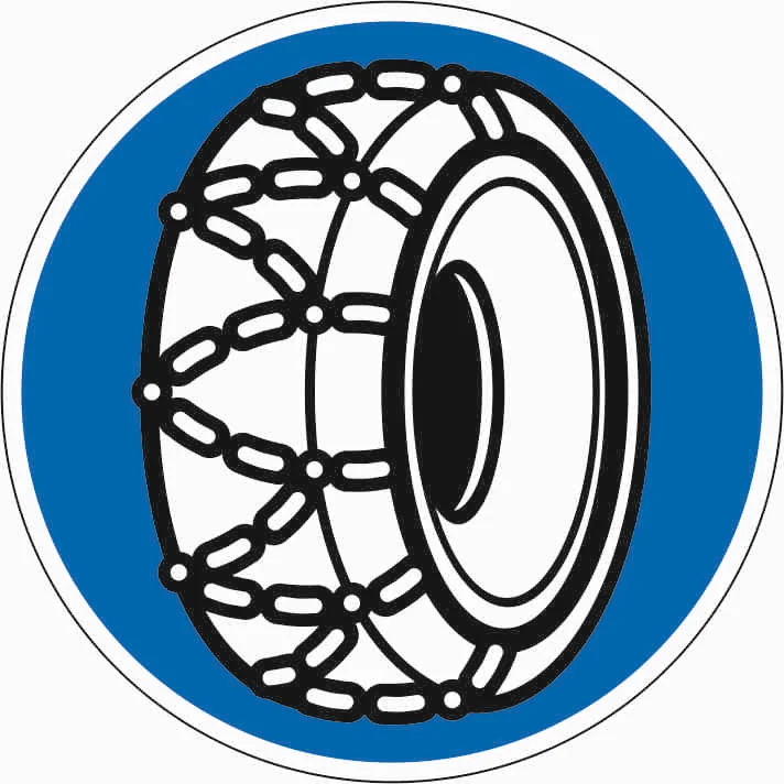 268 - Schneeketten vorgeschrieben Verkehrsschild
