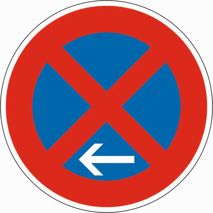 283-11 - Ende des absoluten Halteverbots - Aufstellung links Verkehrsschild