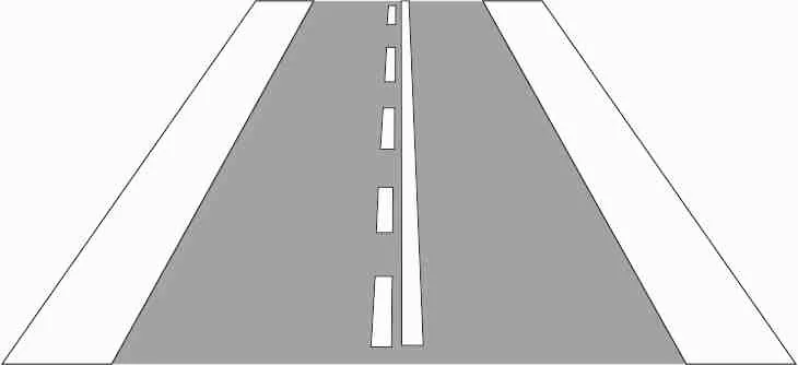 296 - Einseitige Fahrstreifenbegrenzung Verkehrsschild