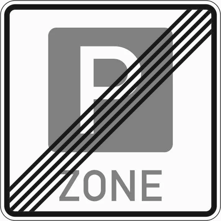 314.2 - Fin de zona de gestión de aparcamiento señal de tráfico