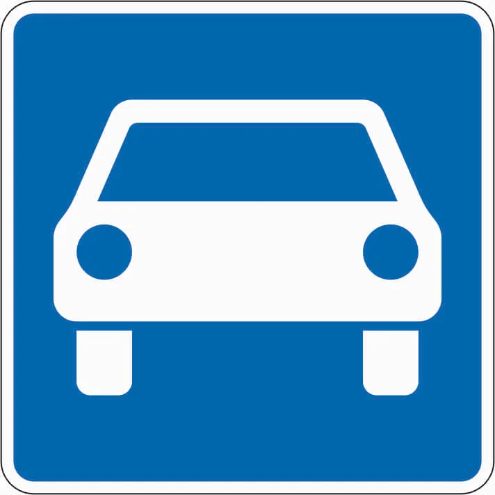 331.1 - Kraftfahrstraße Verkehrsschild