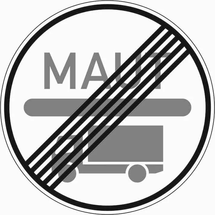 390.2 - Ende der Mautpflicht nach dem Bundesfernstraßenmautgesetz Verkehrsschild