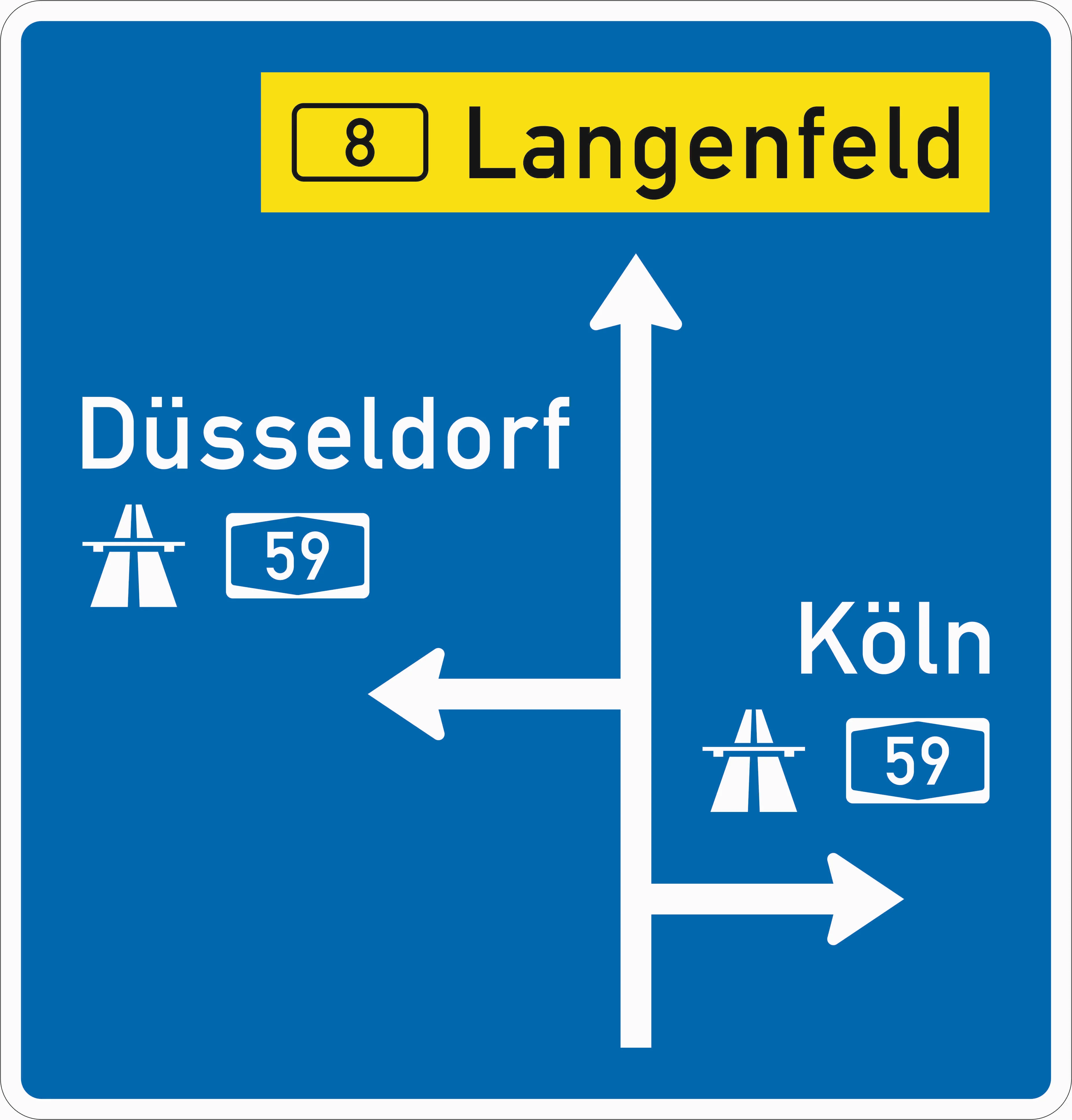 440 - Vorwegweiser zur Autobahn Verkehrsschild