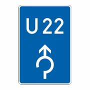 460 - Bedarfsumleitung im Kreisverkehr – Unternummern -13, -23, -31. Bild-Download: Bilder der Unternummern sind in einem ZIP-Archiv gepackt Verkehrsschild