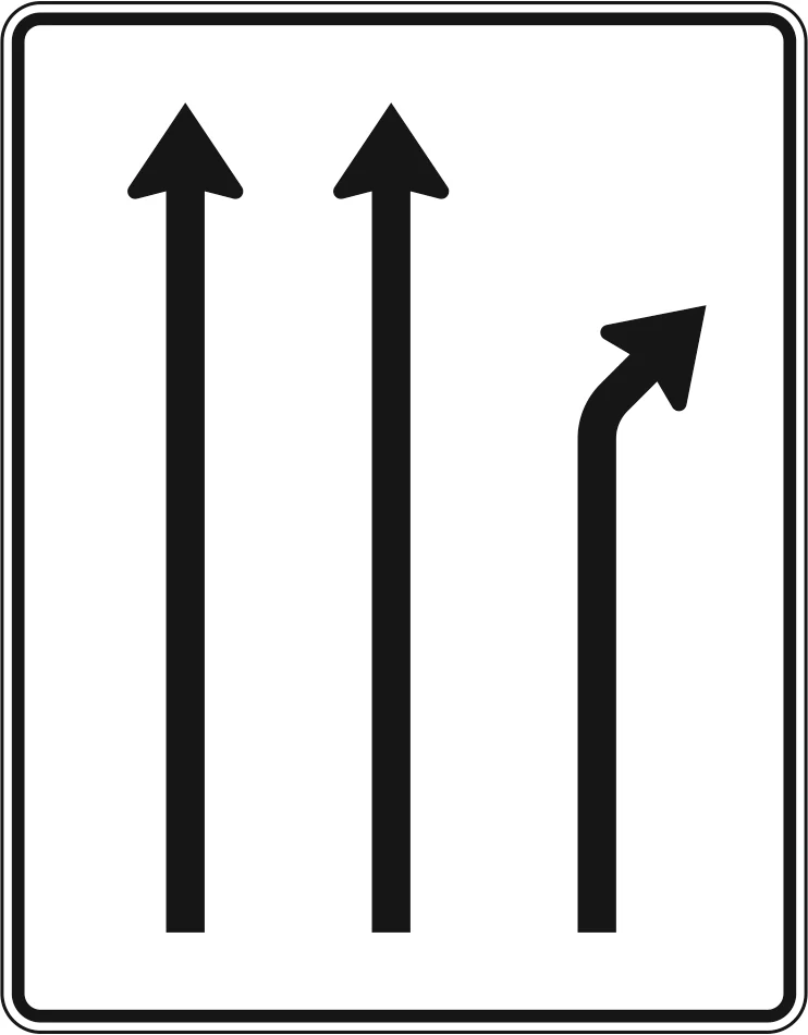 533 - Trennungsbrett Verkehrsschild