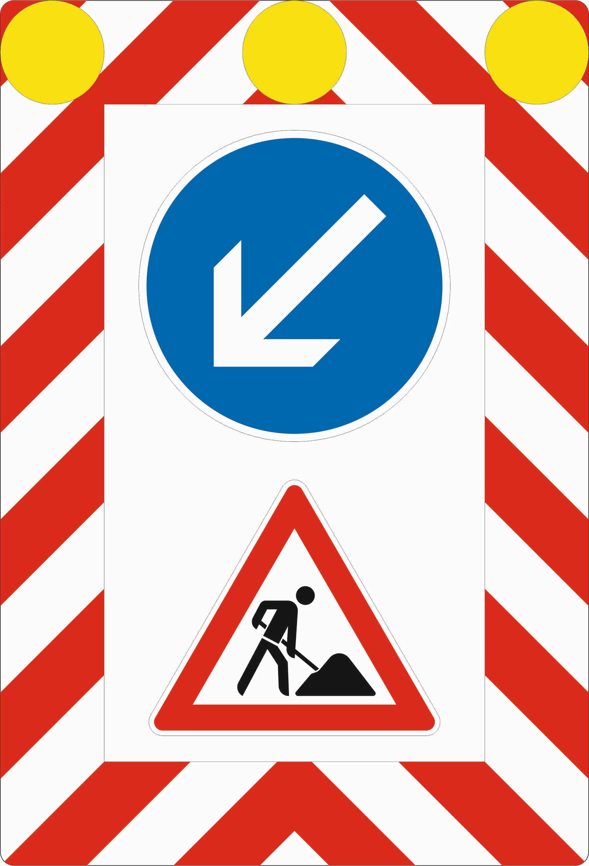 615 - Fahrbare Mobile barrier Verkehrsschild