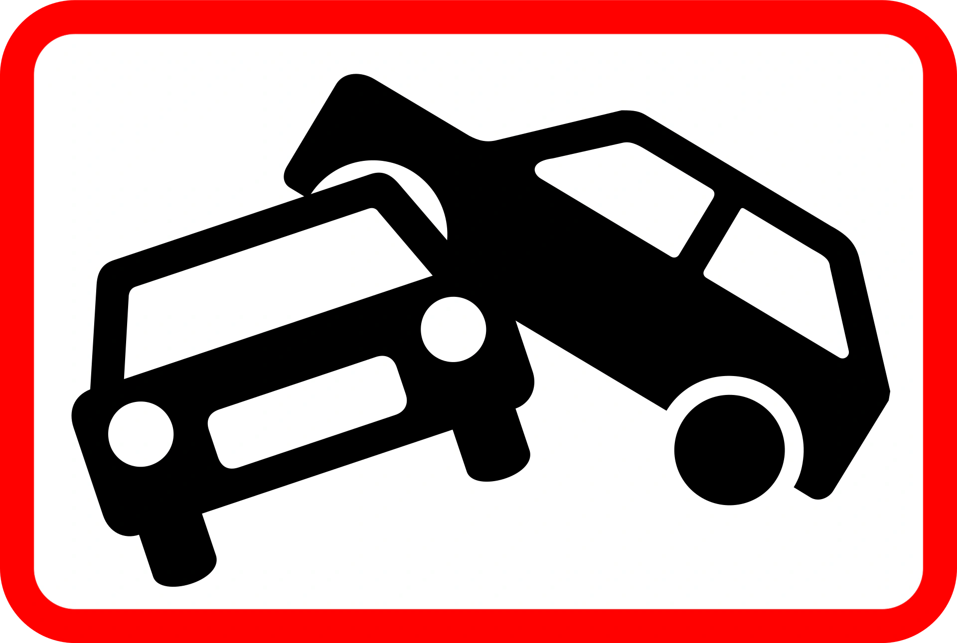 UA99 - Unfallgefährdete Kreuzung Verkehrsschild