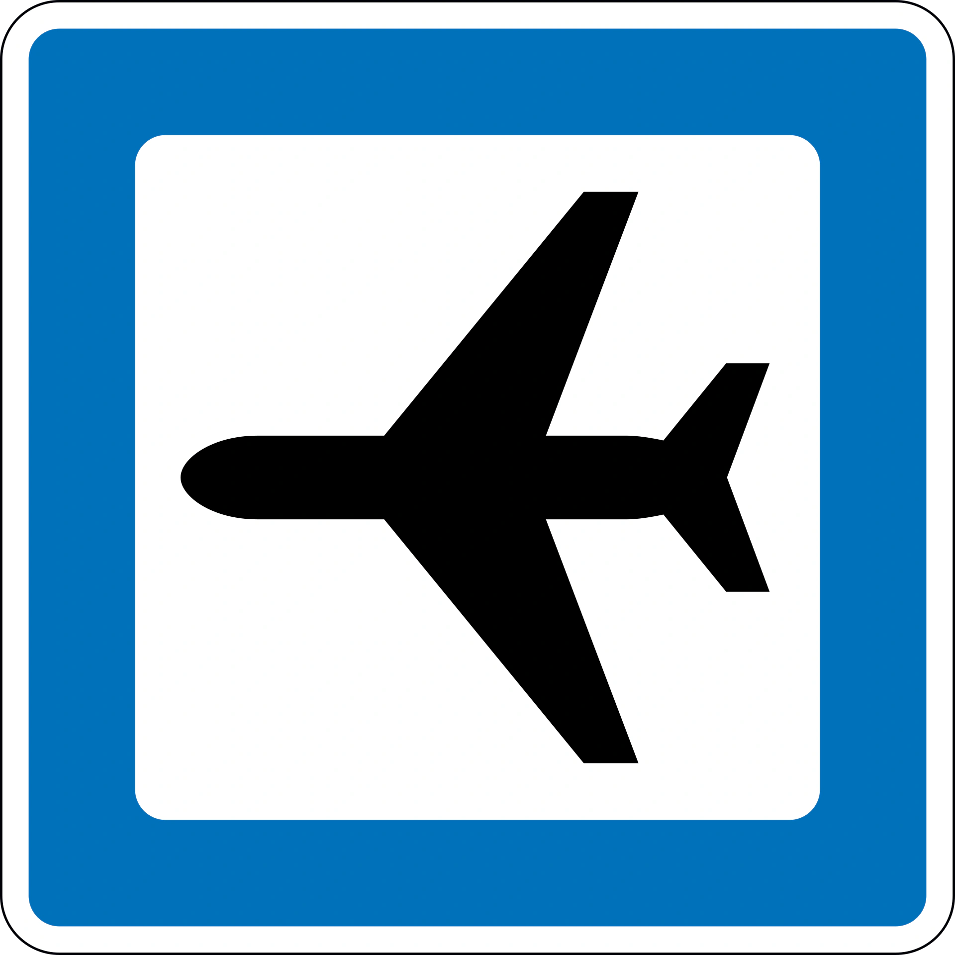 M12 - Flughafen Verkehrsschild