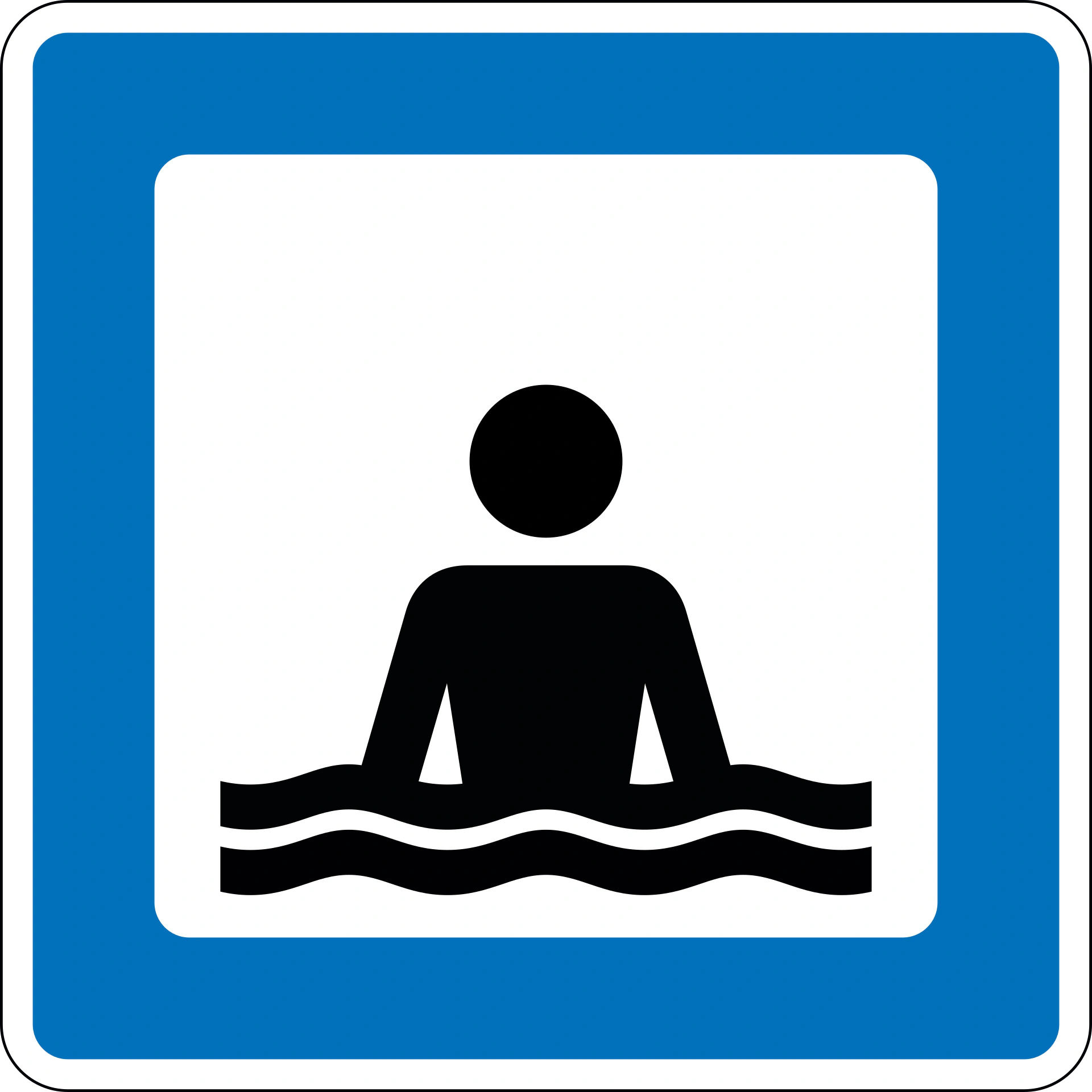 M35 - Strand oder Schwimmbad Verkehrsschild
