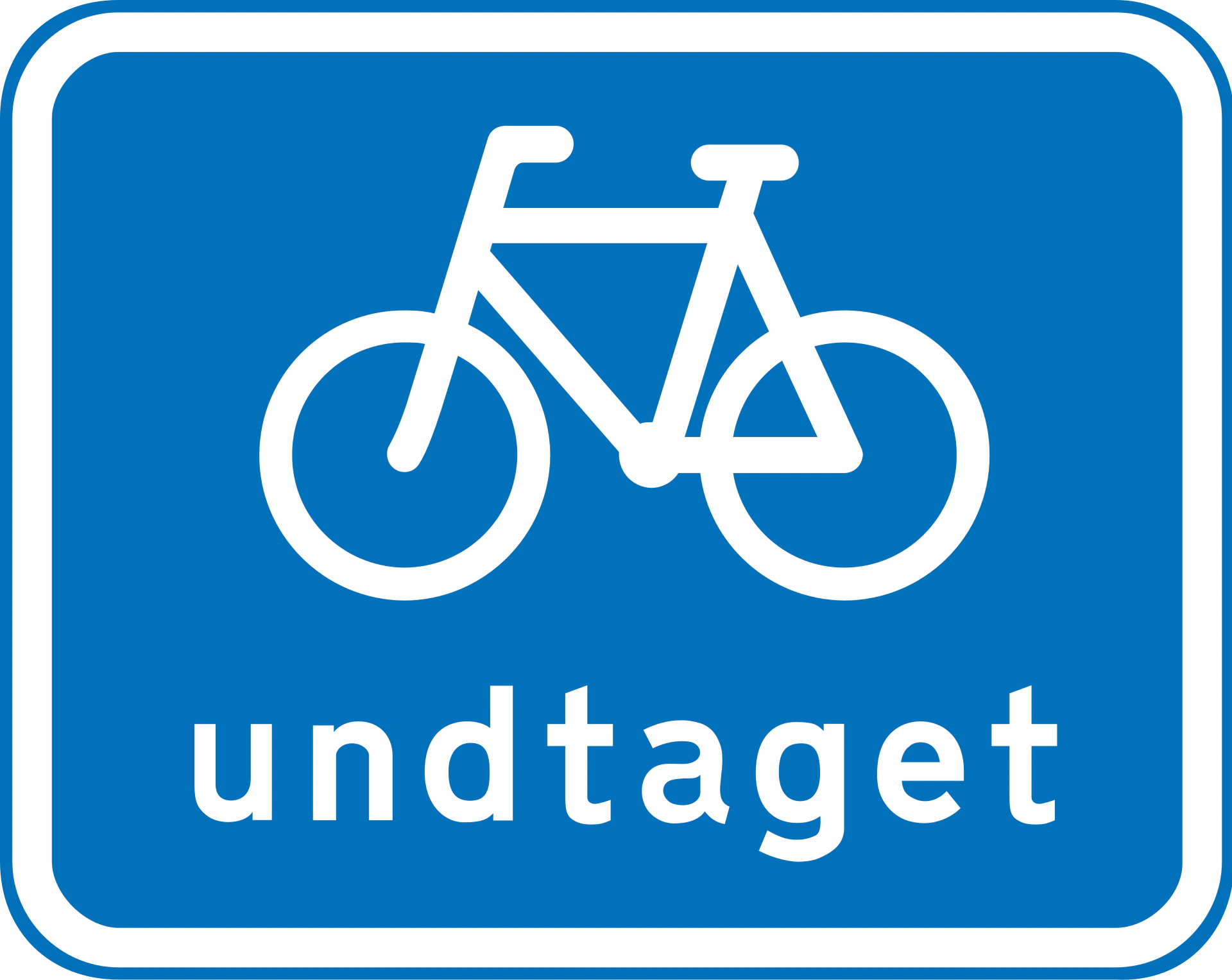 U5.2 - Ausgenommen Fahrräder und Kleinstmofa Verkehrsschild