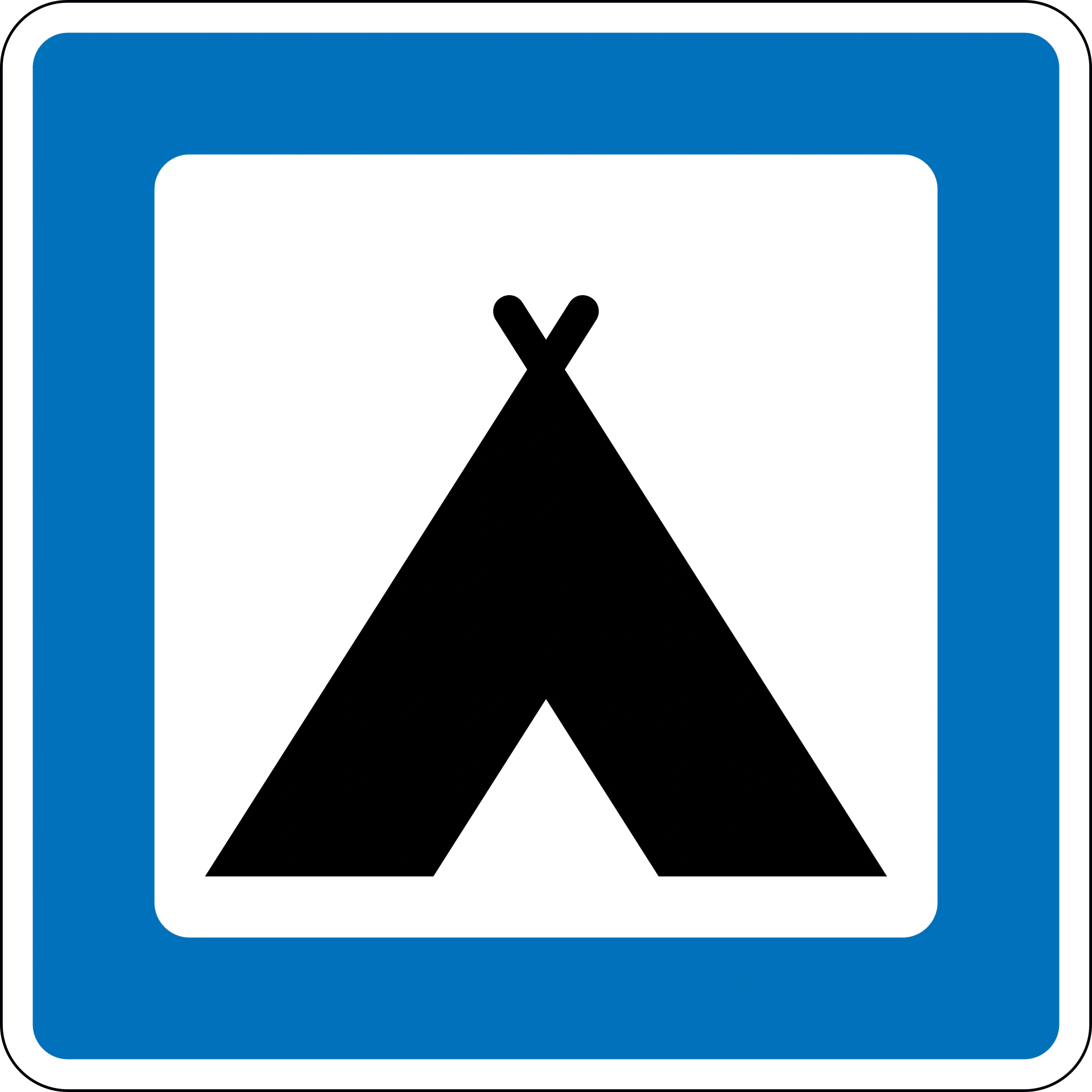 M31 - Camping- und Wohnwagenplatz Verkehrsschild