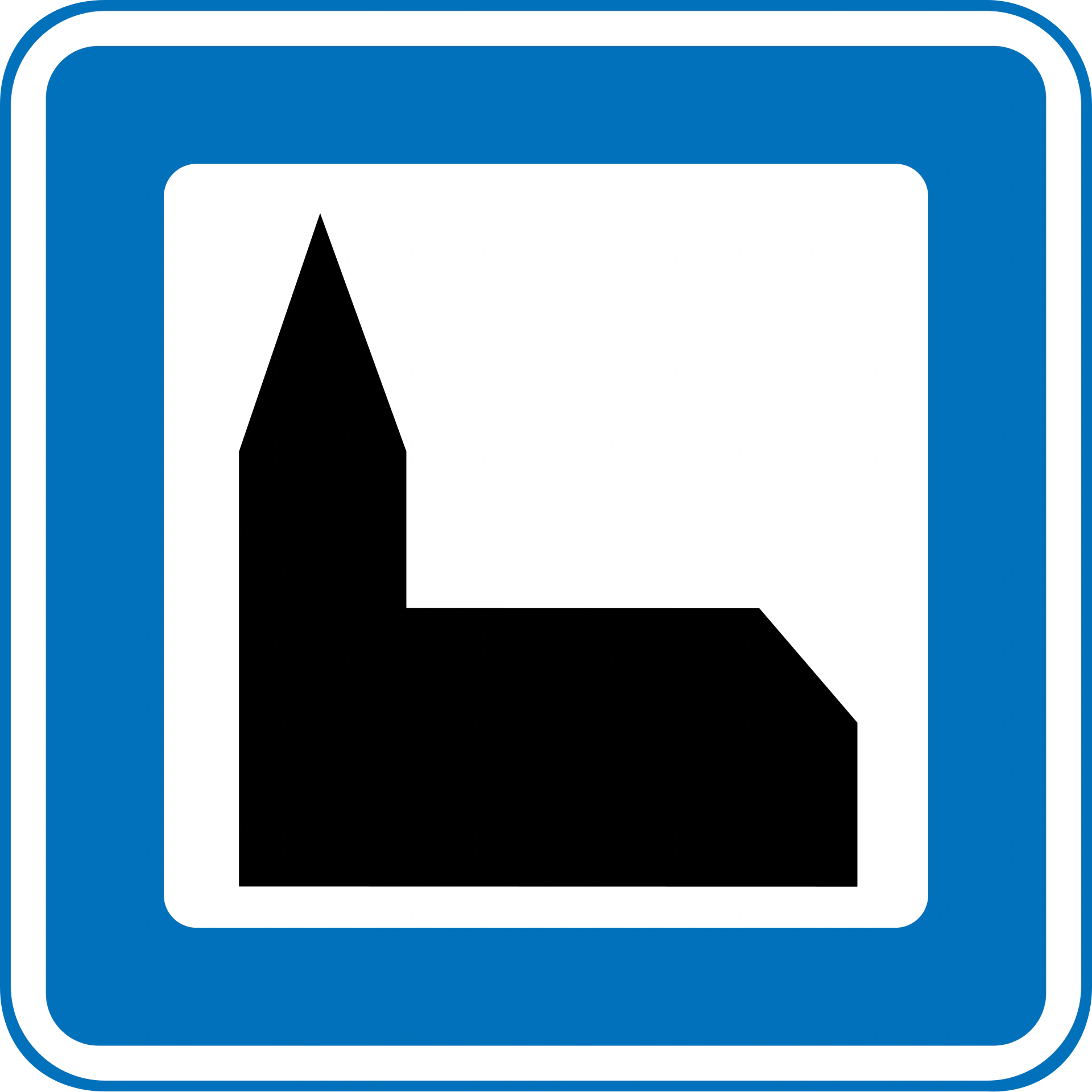 M51 - Kirche Verkehrsschild