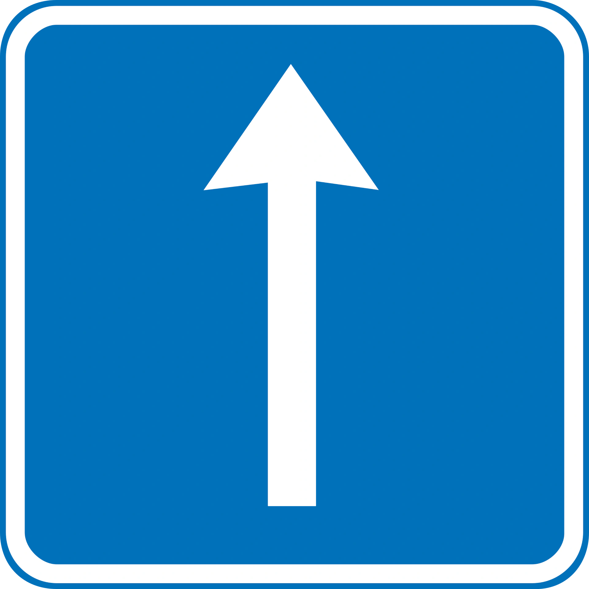 E11.1 - Geradeaus weiter Verkehrsschild