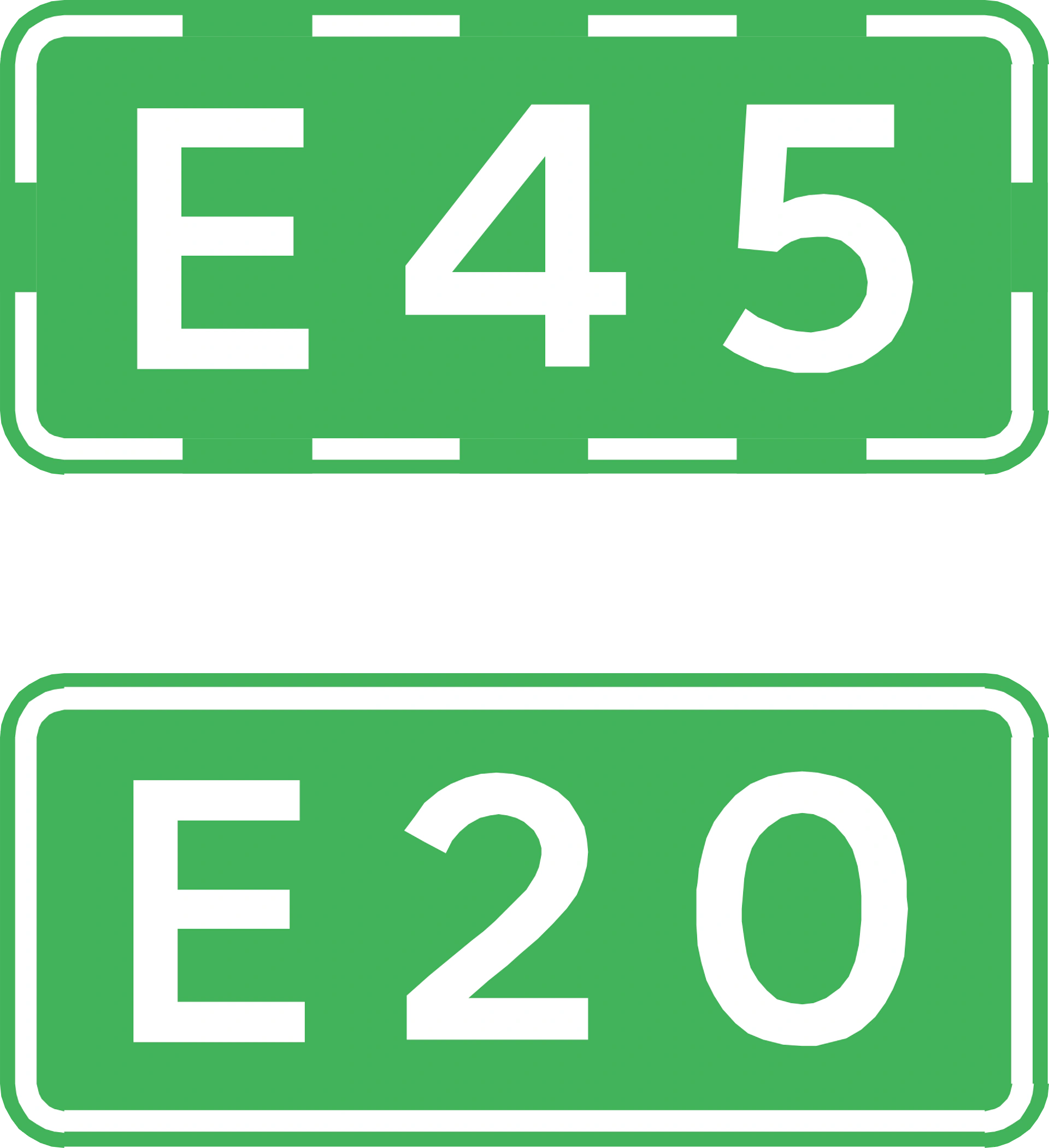 L41 - E-Straße Verkehrsschild