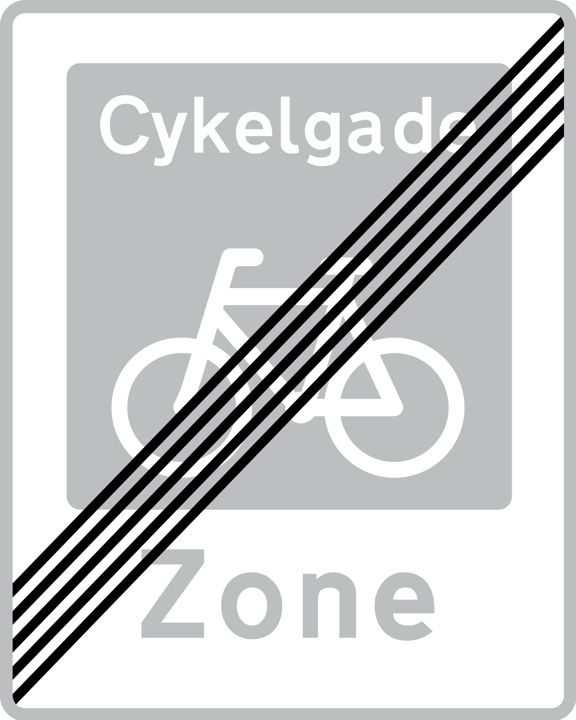 E48 - Ende Fahrradstraße Verkehrsschild